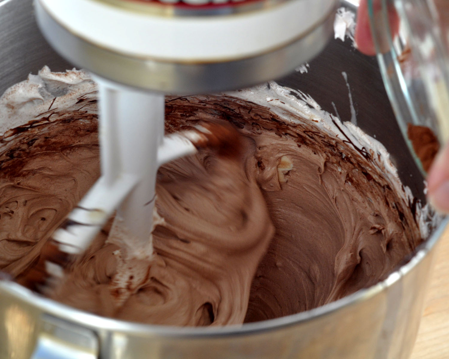 chocolate icing with cocoa powder